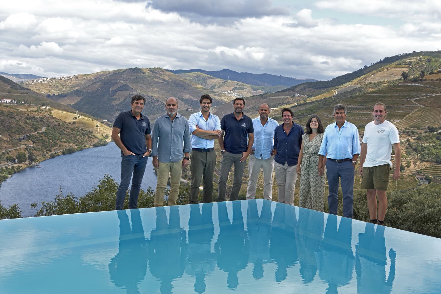 The Douro Boys by the swimming pool
